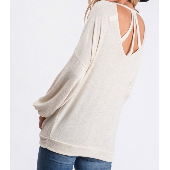 Tops - 🎈Charley- oatmeal cage back top